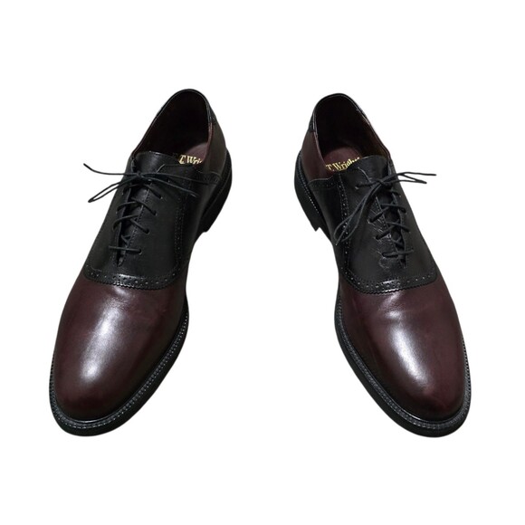ET Wright Vintage Oxford Shoes Mens Size 12B Brown Black Two Tone Vibram Sole main image 12